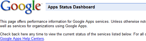 Apps Status Dashboard
